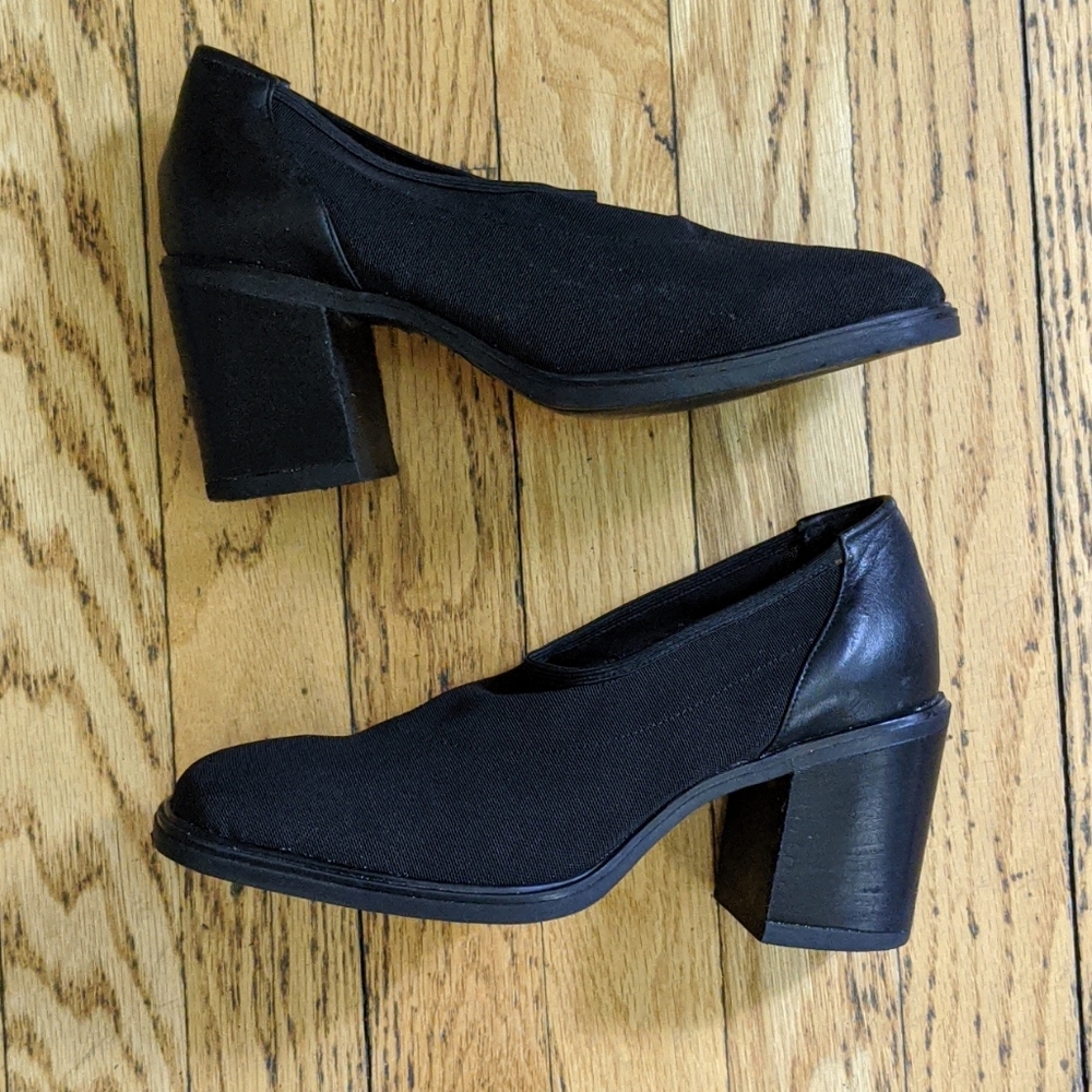 Elegant Black Block Heel Shoes